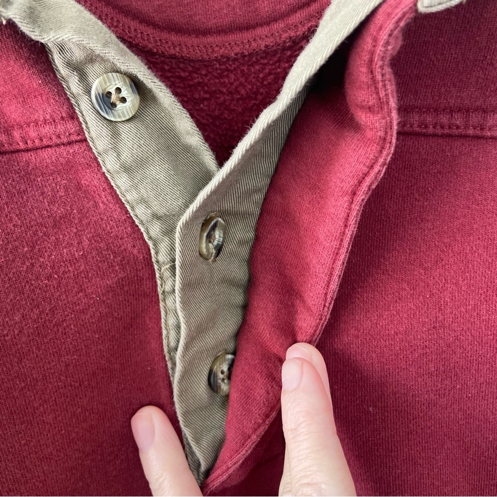 Vintage Cabela’s Pullover Collared Button Sweatsh… - image 4